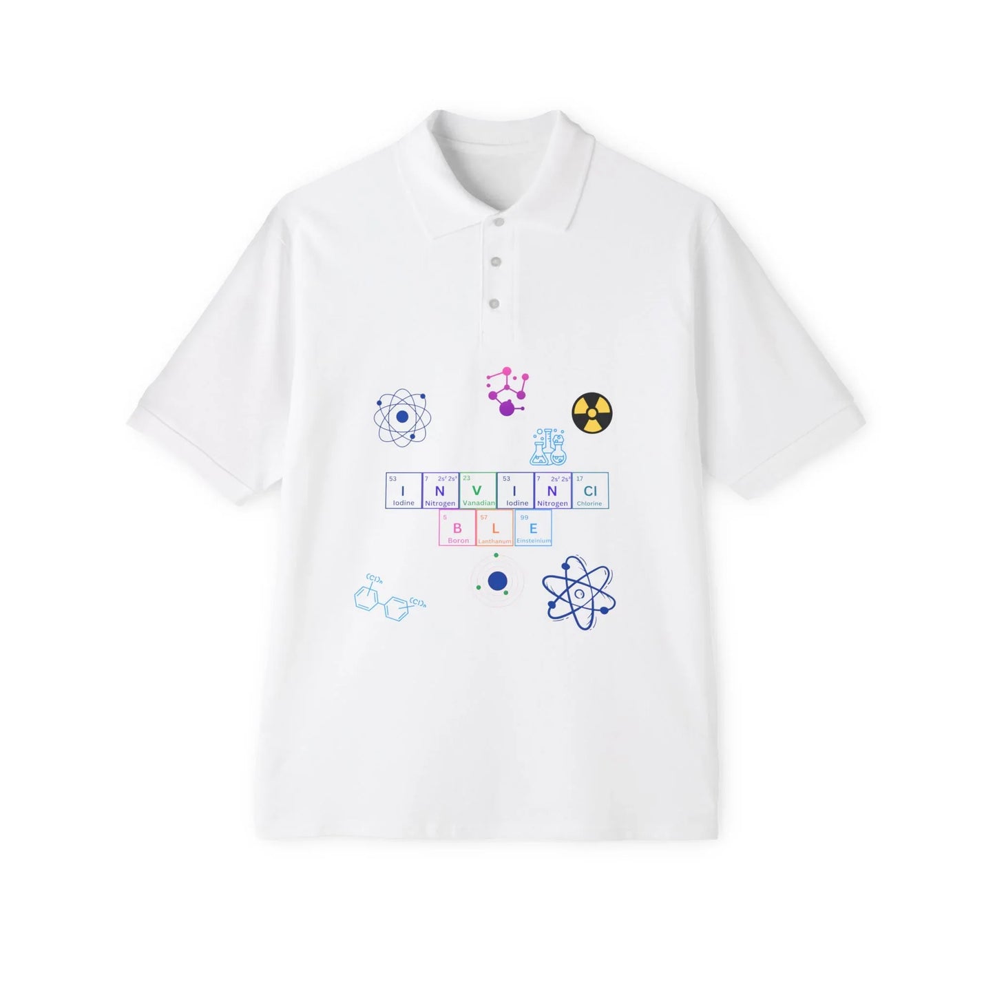 Piqué Polo - Invincible Science Men's Stylish & Comfortable Shirt for STEM Enthusiasts - RizQ Life 
