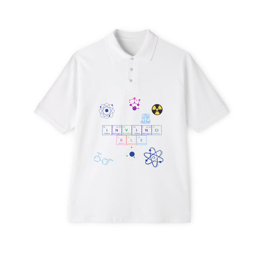 Piqué Polo - Invincible Science Men's Stylish & Comfortable Shirt for STEM Enthusiasts