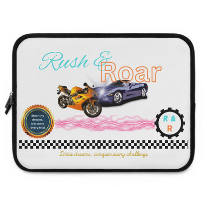 Racing-Themed Laptop Sleeve, Gift for Car Enthusiasts, Protective Case, Personalized Tech Accessory, Ideal for Students, Birthdays
