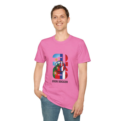 2026 Soccer World Flags T-Shirt | Football Tournament Graphic Tee