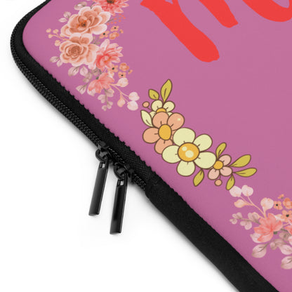My Girl Floral Laptop Sleeve — Pink Daisy Protective Case