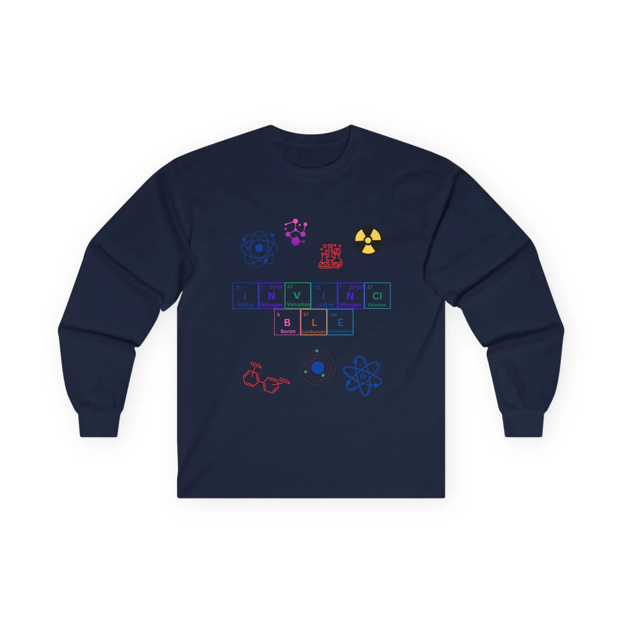 Invincible Unisex Long Sleeve Tee - Science Inspired Graphic Tee - RizQ Life 