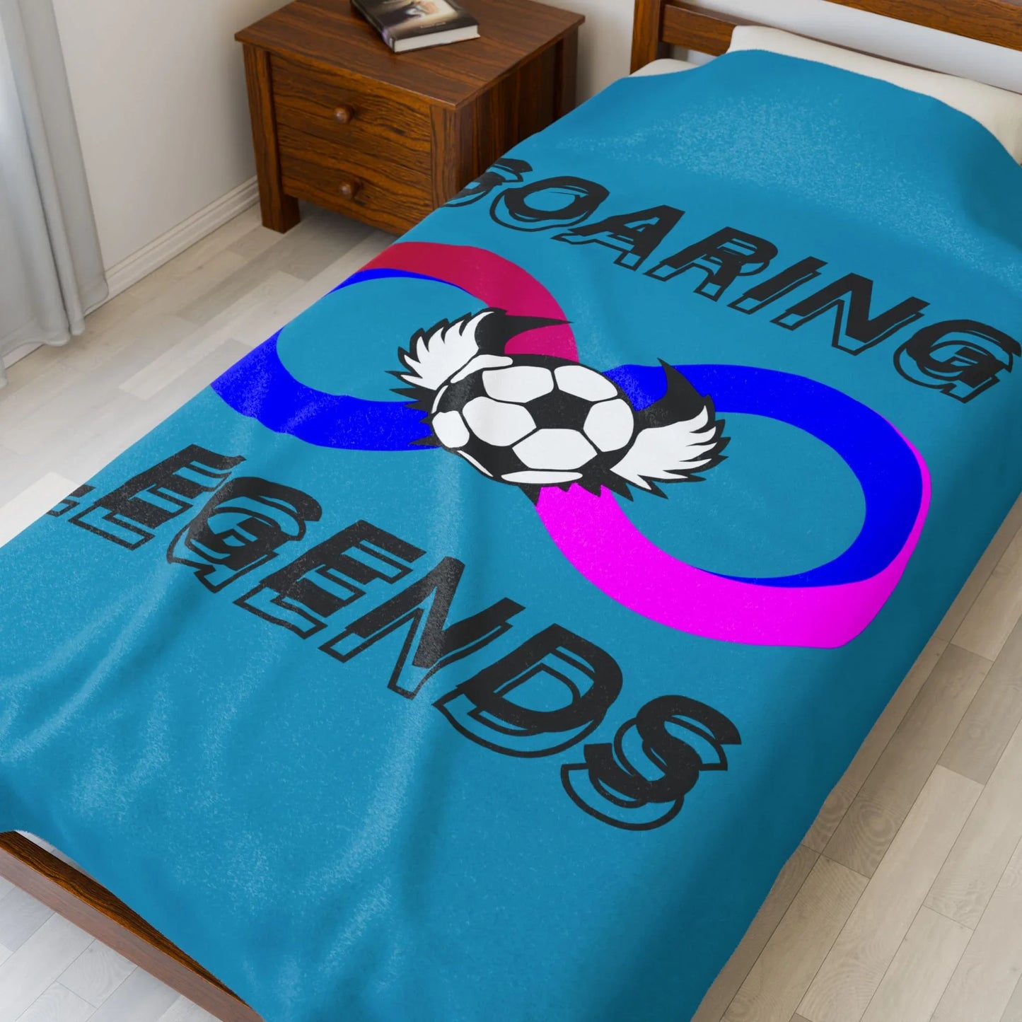 Soaring Legends Soccer Blanket - Cozy Sports Throw for Kids, Team Gift, Football Lovers Decor, Soft Plush Home Accessory - RizQ Life 