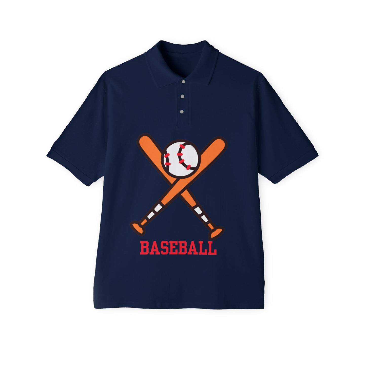 Men's Polo Tee - Baseball Piqué Polo