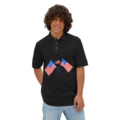 USA Flag Men's Polo