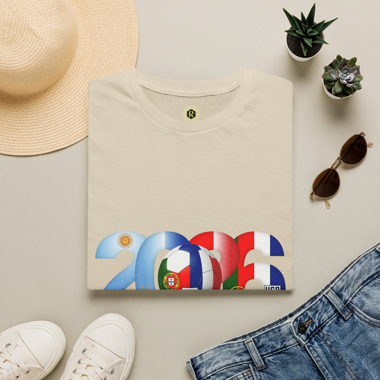 2026 Soccer Unisex Shirt | POR ARG FRA USA Football Tee