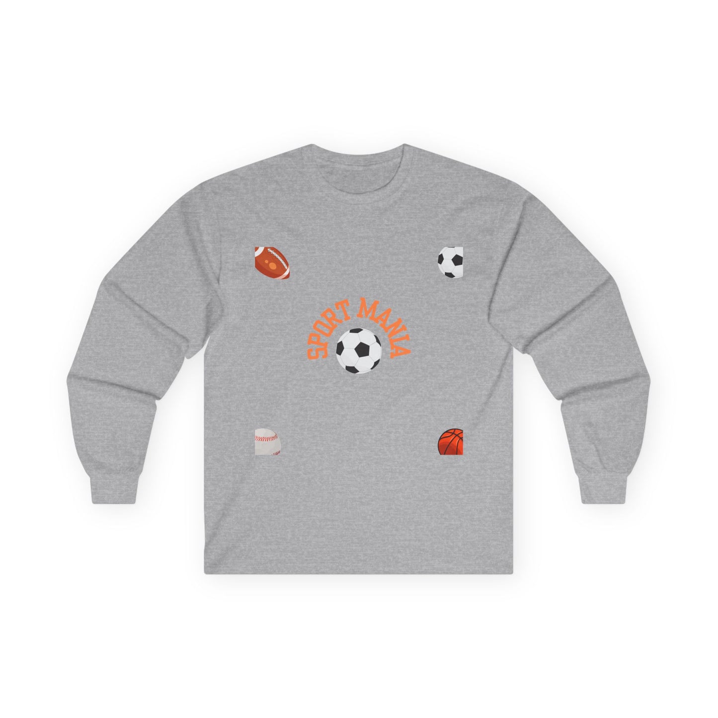 Sport Long Sleeve Tee - Fun Sports Design for Active Lifestyle