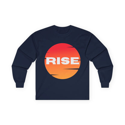 Sunrise RISE Long Sleeve Tee - Motivational Unisex Cotton Shirt for Inspiration - RizQ Life 