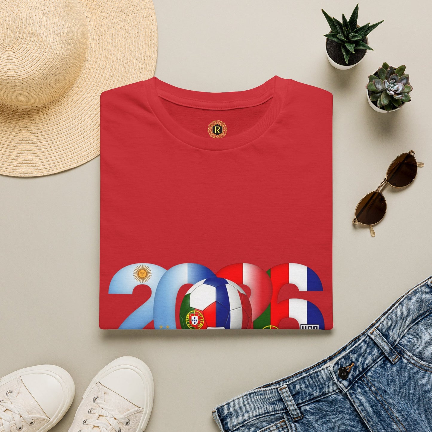 2026 Soccer Unisex Shirt | POR ARG FRA USA Football Tee