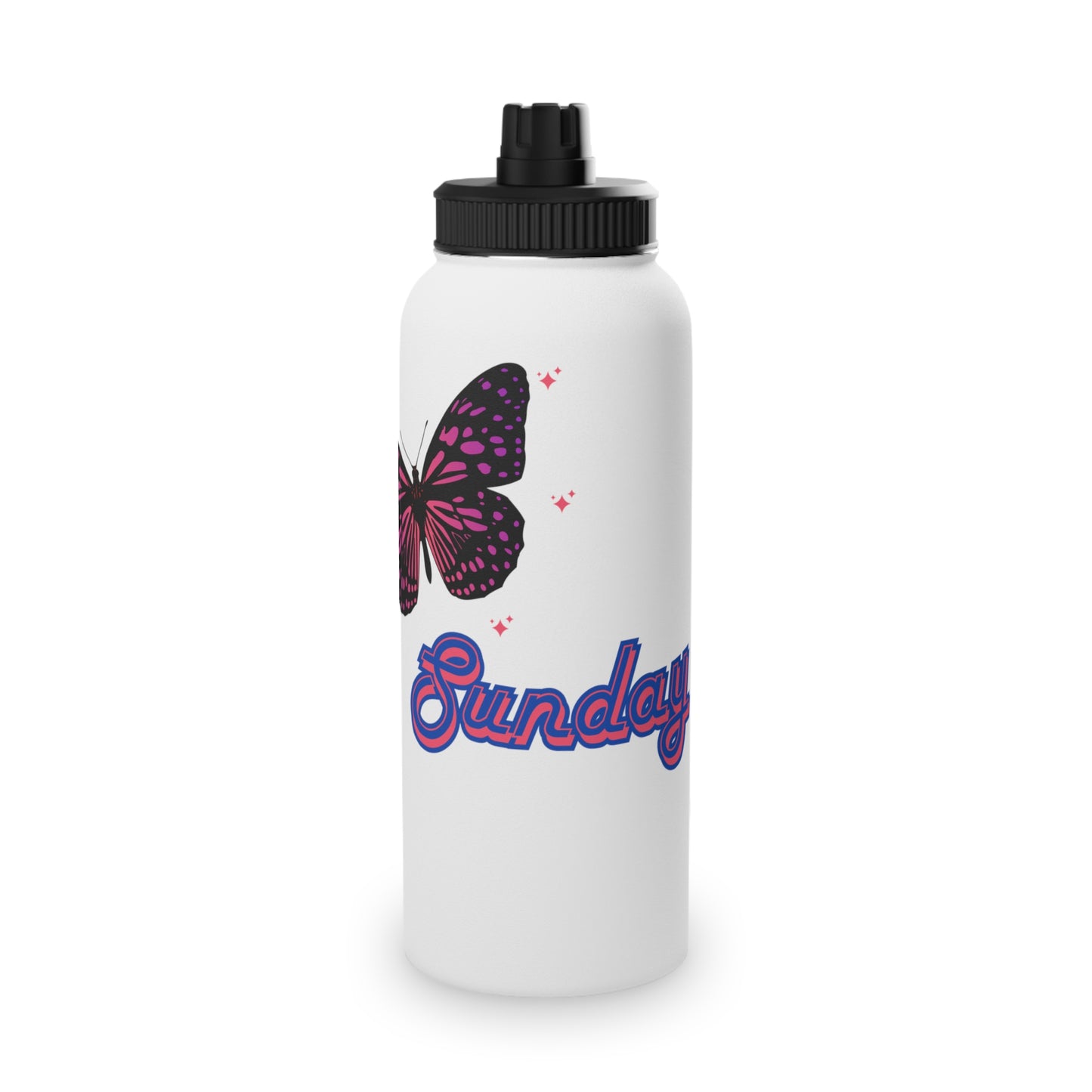 Butterfly Stainless Steel Water Bottle Sports Lid Eco-Friendly Hydration