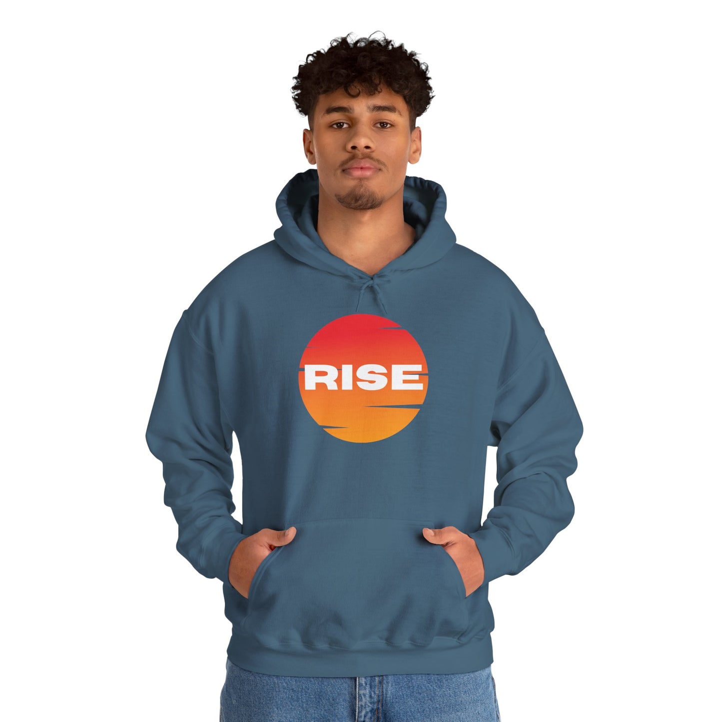 Men's Rise Sunset Hoodie - Comfortable Heavy Blend Sweatshirt