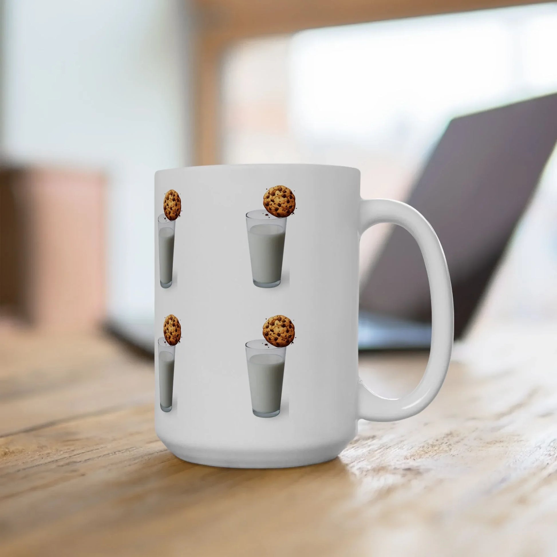 Mug - Cookie & Milk Ceramic Mug - Fun Drinkware for Cookie Lovers (11oz/15oz) - RizQ Life 