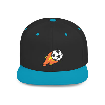 Soccer Ball Flat Bill Snapback Hat - Stylish Snapback Cap for Casual Outfits and Streetwear