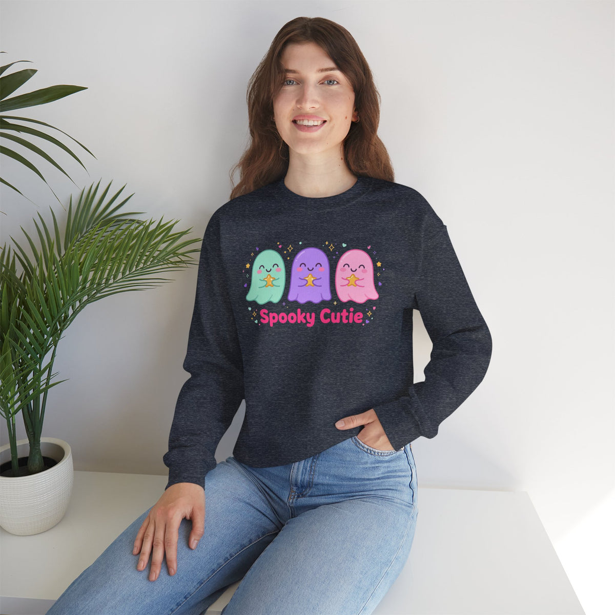 Spooky Cutie Sweatshirt | Cute Pastel Halloween Ghost Crewneck