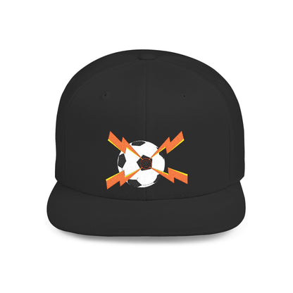 Soccer flat bill snapback hat – adjustable, stylish, and perfect for streetwear, casual outings, festivals, and gifting.
