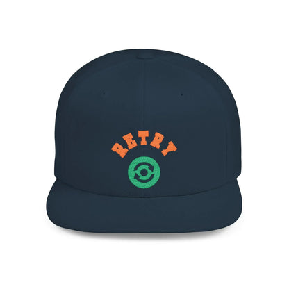 Retry Vintage Flat Bill Snapback Cap – Adjustable streetwear hat for men & women. Ideal gift for casual fashion, festivals, and urban style. - RizQ Life 
