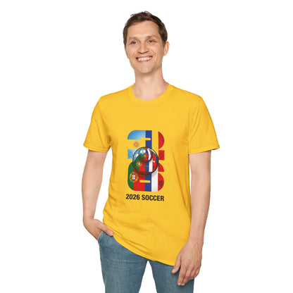 2026 Soccer World Flags T-Shirt | Football Tournament Graphic Tee