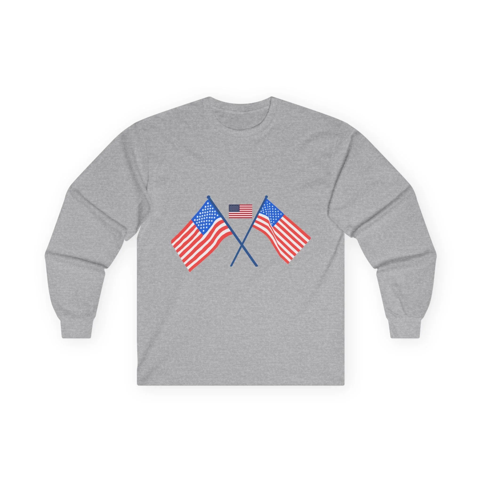 Patriotic Long Sleeve Tee - USA Flag Design - RizQ Life 