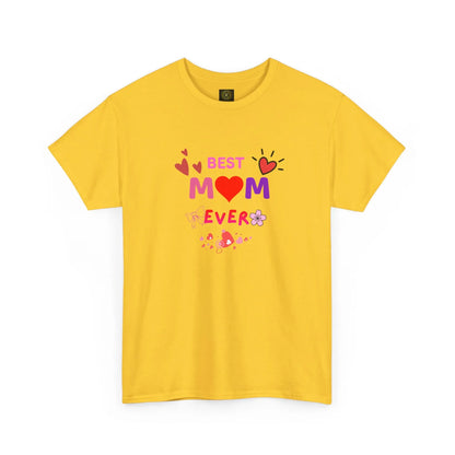 Best Mom Ever Mother’s Day T-Shirt - Aesthetic Heart & Bow Graphic Tee