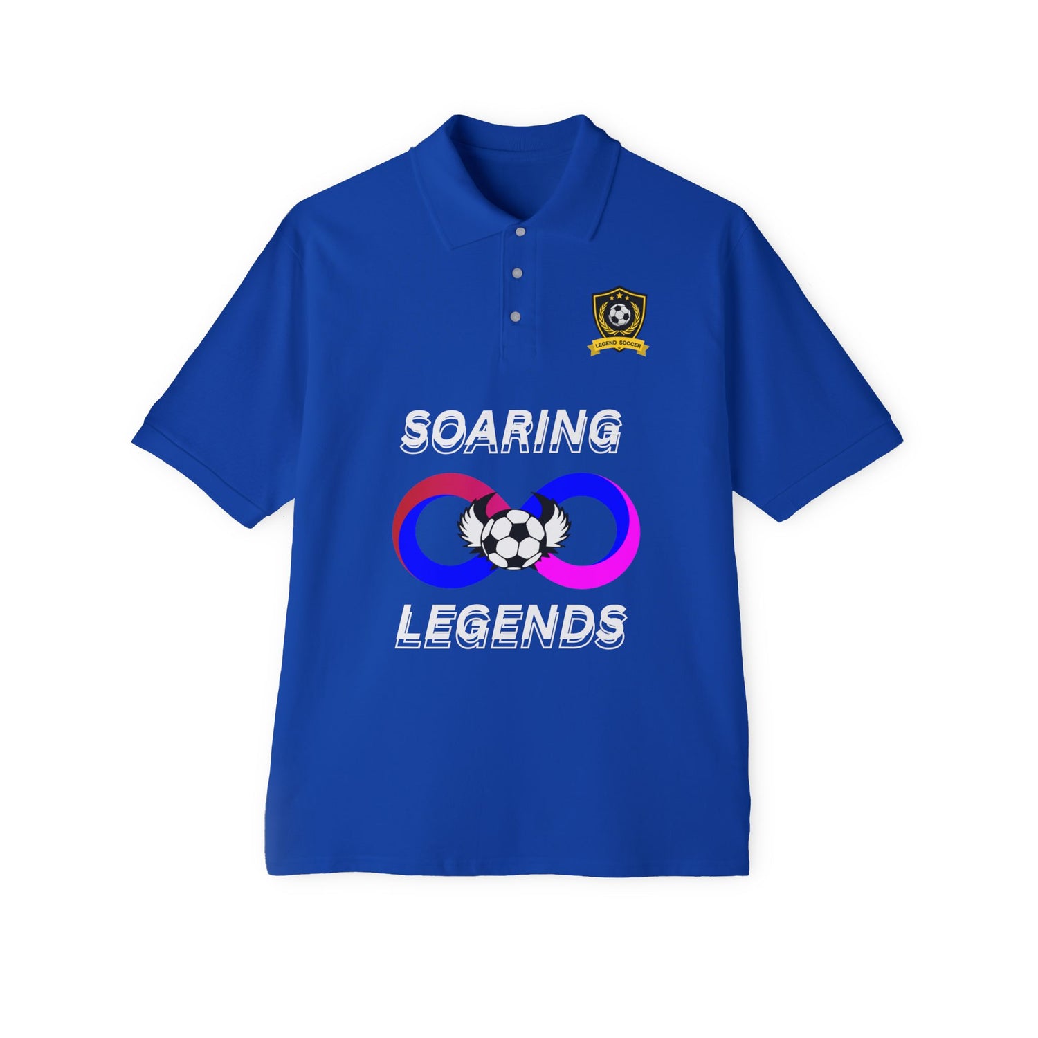 Soccer Polo - Soaring Legends & soccer Design for Sports Enthusiasts - RizQ Life