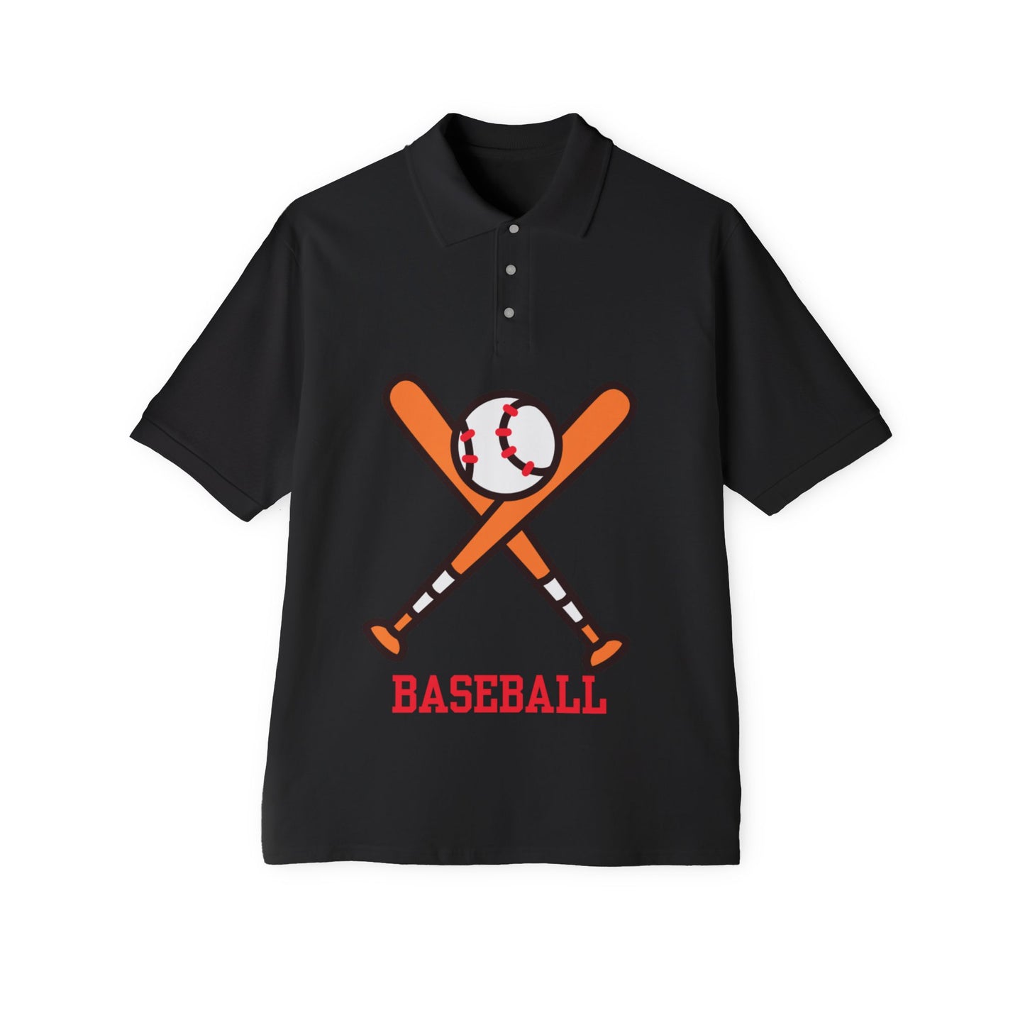 Men's Polo Tee - Baseball Piqué Polo