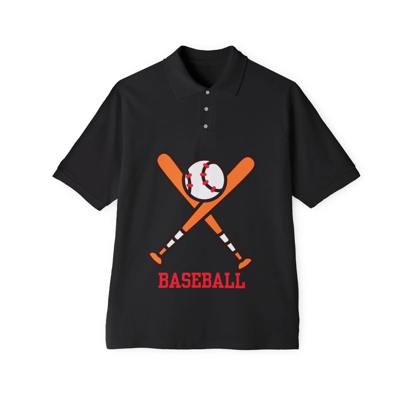 Men's Polo Tee - Baseball Piqué Polo for Casual Sports - RizQ Life 