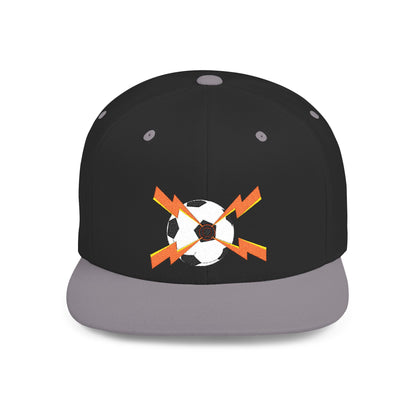 Soccer flat bill snapback hat – adjustable, stylish, and perfect for streetwear, casual outings, festivals, and gifting.