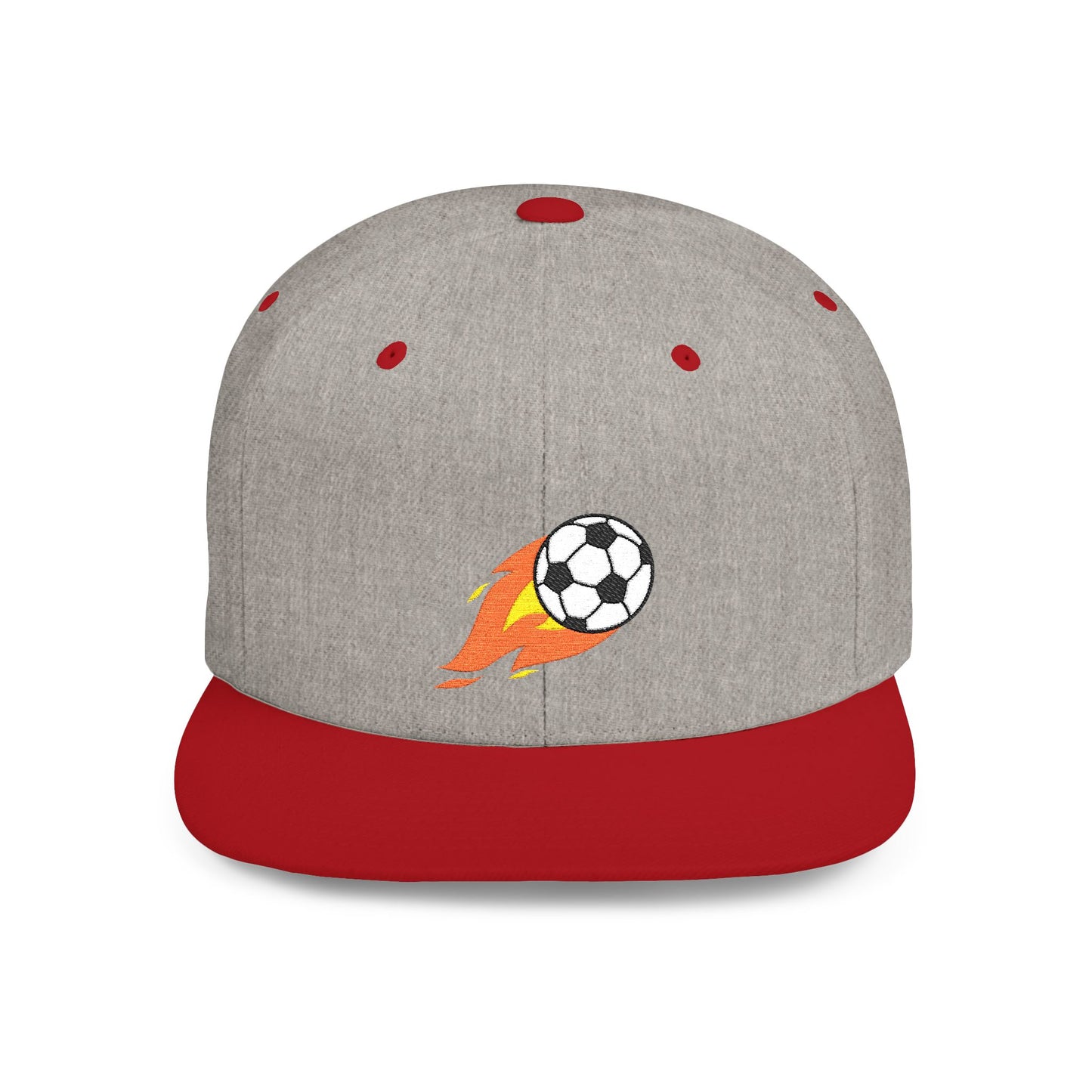 Soccer Ball Flat Bill Snapback Hat - Stylish Snapback Cap for Casual Outfits and Streetwear