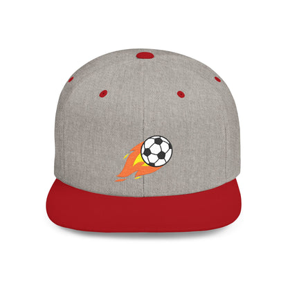 Soccer Ball Flat Bill Snapback Hat - Stylish Snapback Cap for Casual Outfits and Streetwear