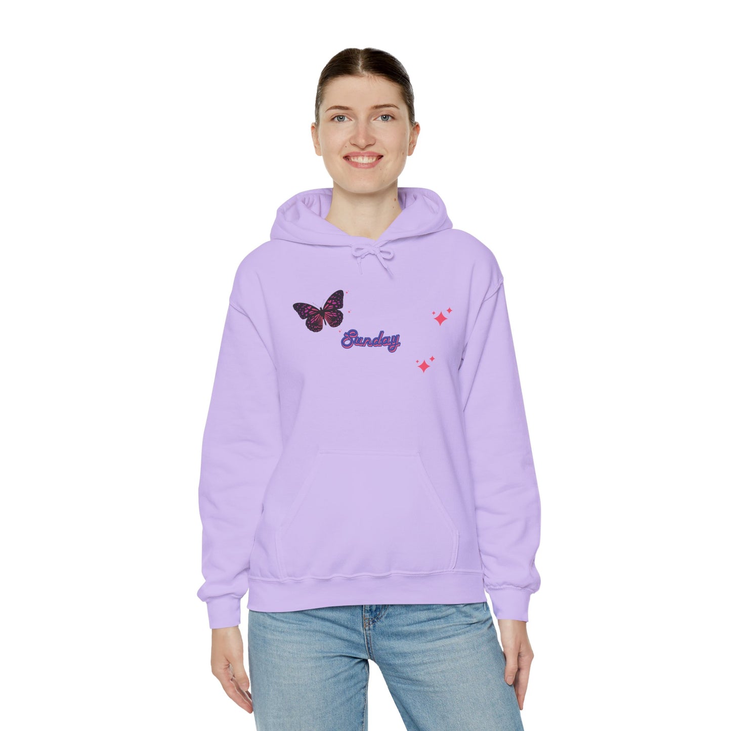 Butterfly Sunday Hoodie Sweatshirt For Women
