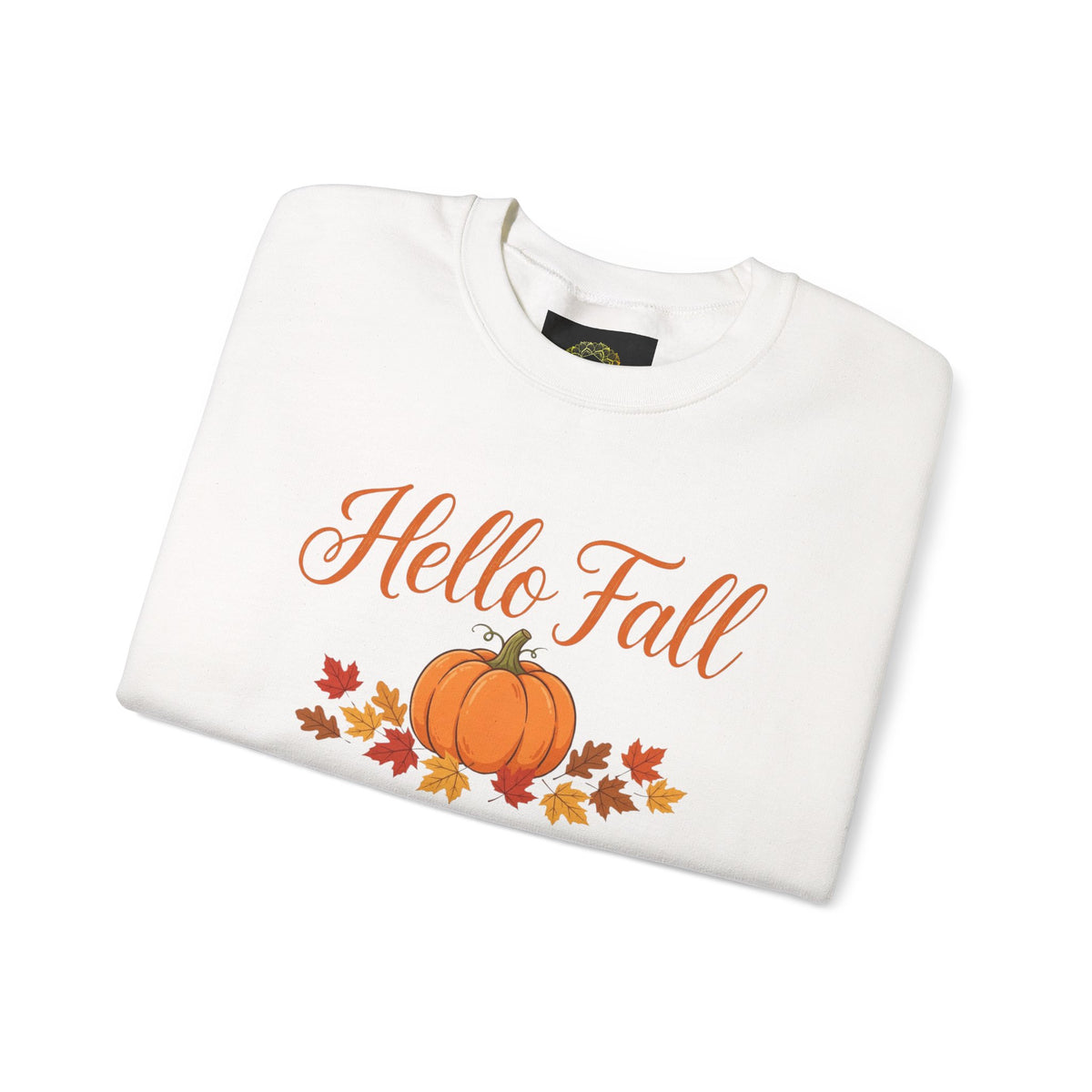 Hello Fall Pumpkin Crewneck Sweatshirt | Cozy Autumn Apparel