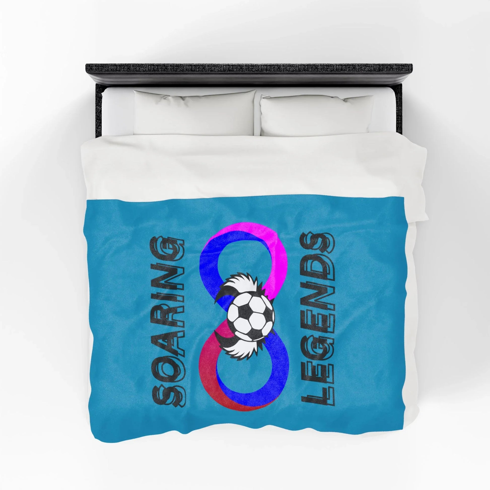 Soaring Legends Soccer Blanket - Cozy Sports Throw for Kids, Team Gift, Football Lovers Decor, Soft Plush Home Accessory - RizQ Life 