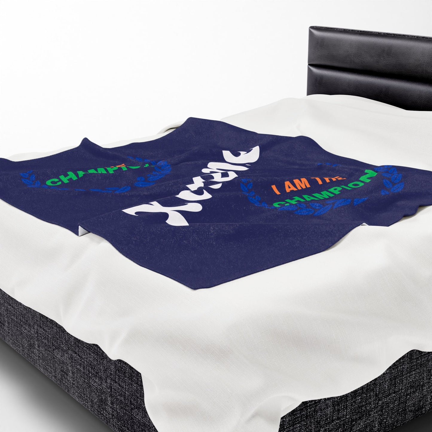 Champion Velveteen Plush Blanket - Cozy, Motivational Gift for Sports Lovers, Home Decor, Couch Throw, Perfect for Celebrations