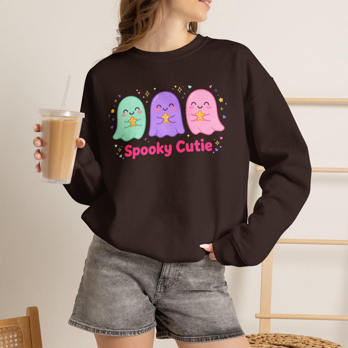 Spooky Cutie Sweatshirt | Cute Pastel Halloween Ghost Crewneck