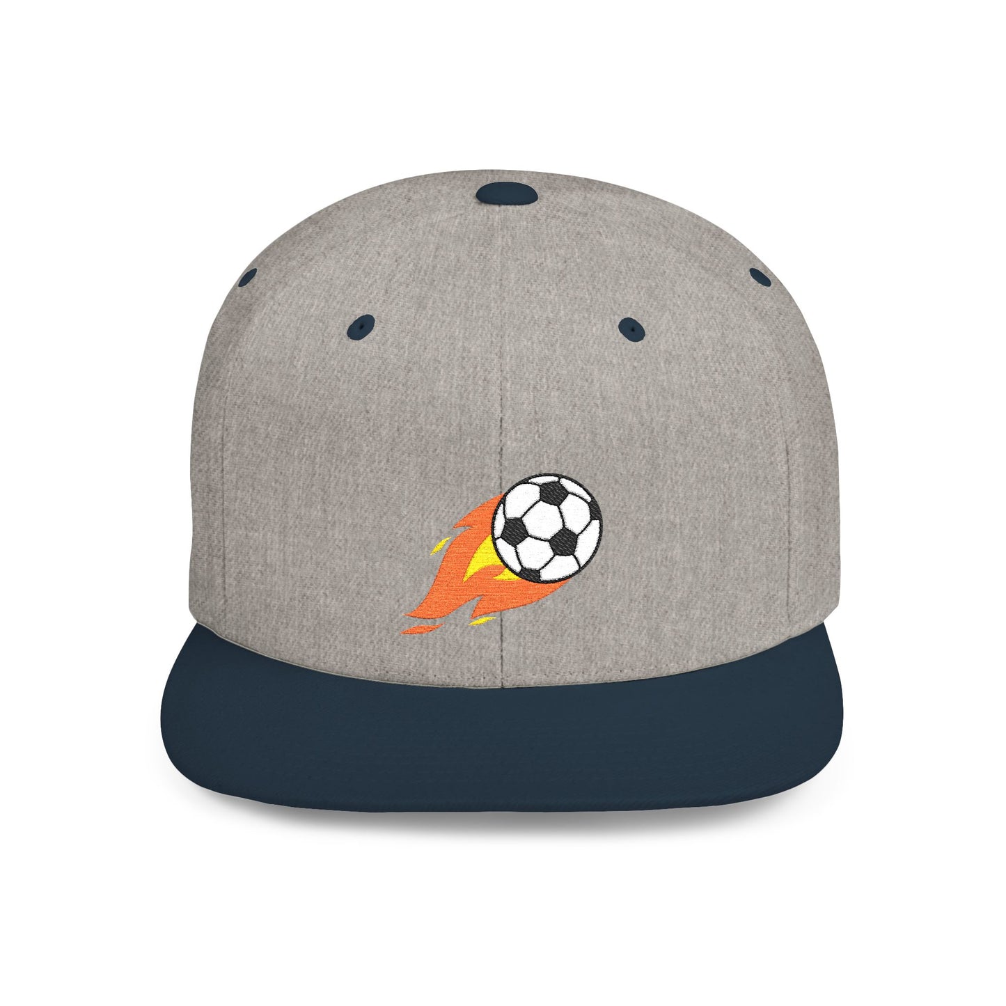 Soccer Ball Flat Bill Snapback Hat - Stylish Snapback Cap for Casual Outfits and Streetwear