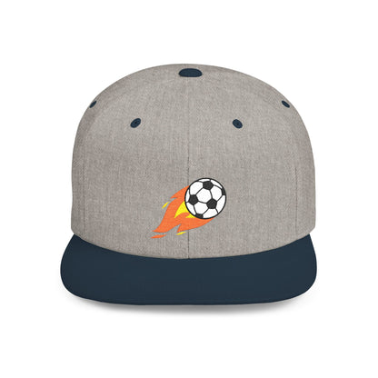 Soccer Ball Flat Bill Snapback Hat - Stylish Snapback Cap for Casual Outfits and Streetwear
