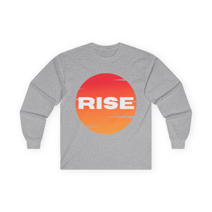Sunrise RISE Long Sleeve Tee - Motivational Unisex Cotton Shirt for Inspiration - RizQ Life 
