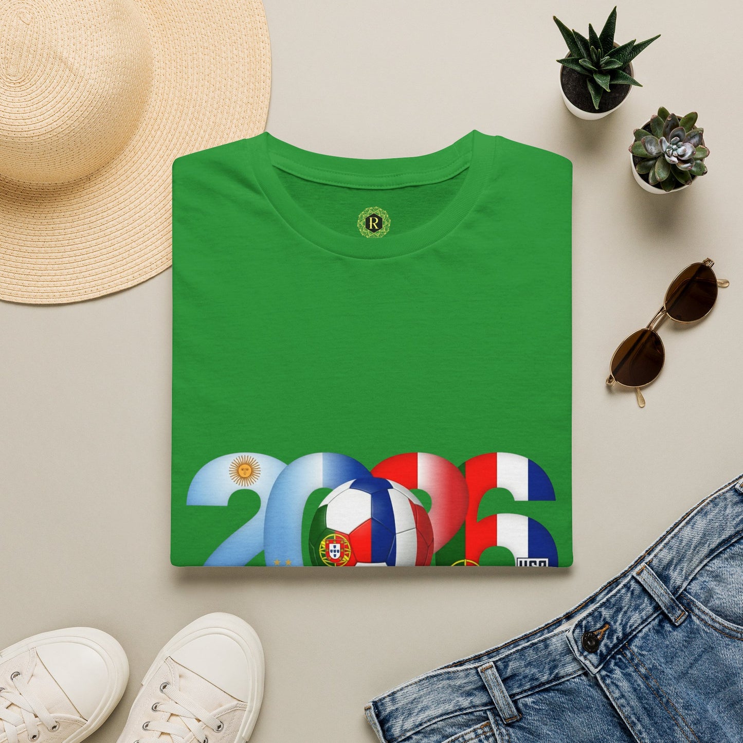 2026 Soccer Unisex Shirt | POR ARG FRA USA Football Tee
