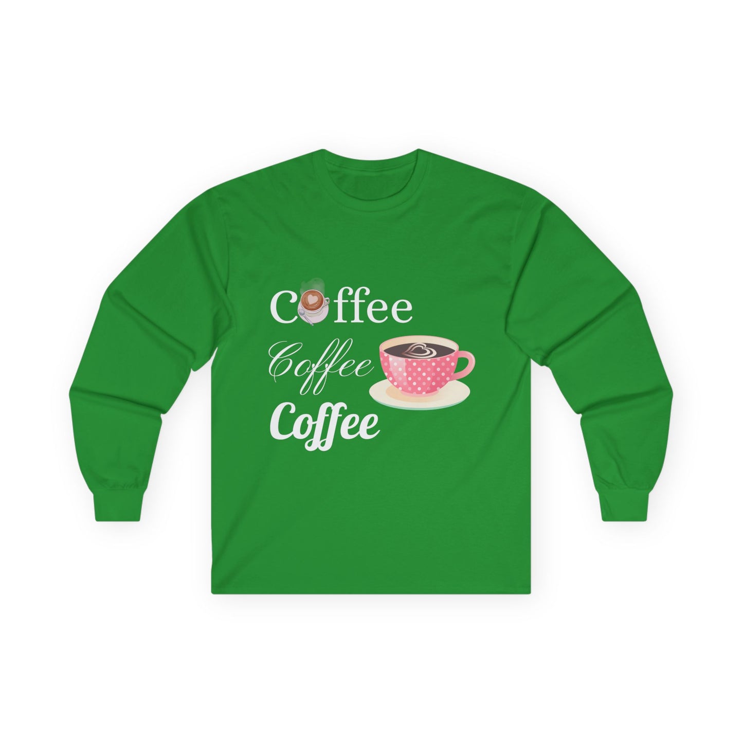 Coffee Lover Long Sleeve Tee - Perfect Gift for Coffee Enthusiasts!