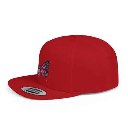 Butterfly Snapback Cap – stylish adjustable flat bill hat for adults. Perfect for streetwear, outdoor events, and gifts. Durable and comfy!
