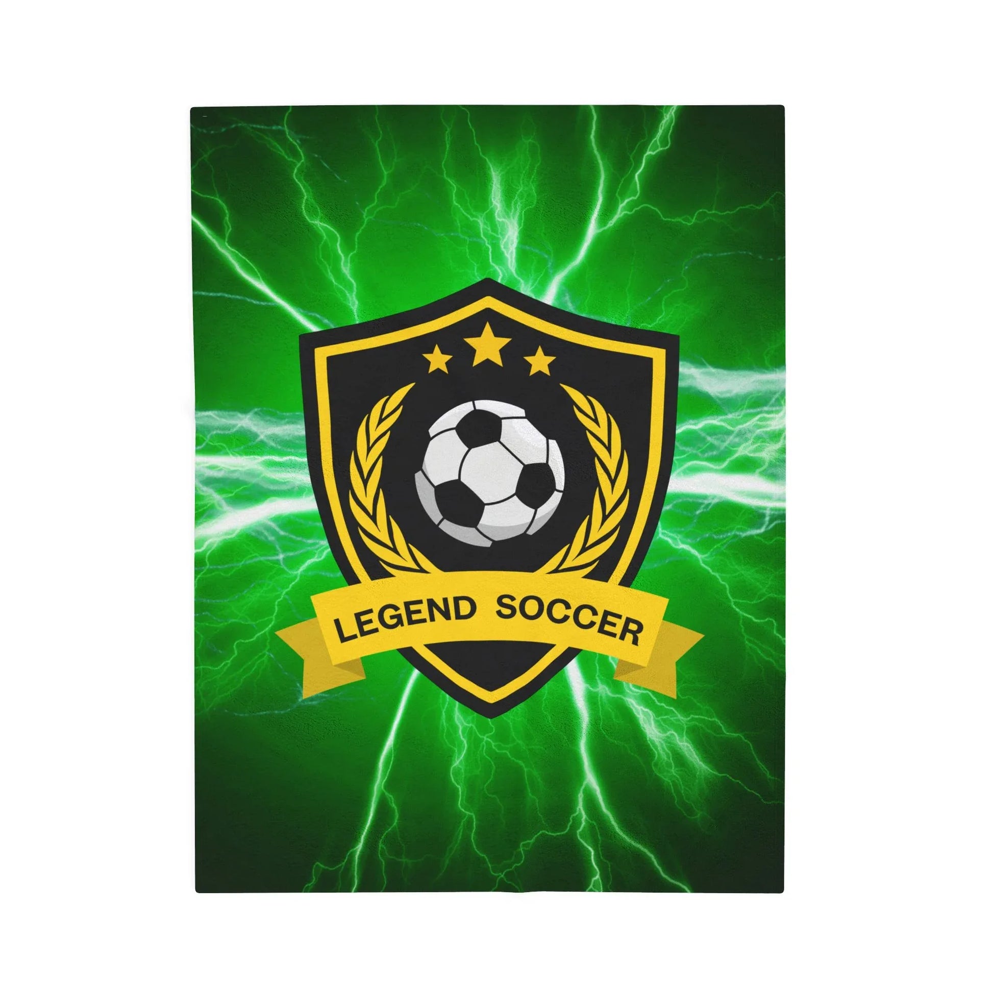 Soccer Legend Plush Blanket | Soft Throw for Sports Fans, Cozy Decor, Gift for Athletes, Soccer-themed Home, Kids Room - RizQ Life 