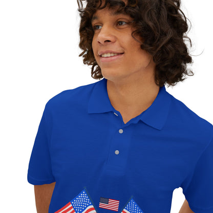 USA Flag Men's Polo