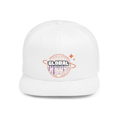 Casquette Snapback Global – casquette élégante à six panneaux ajustable pour hommes et femmes. Respirante, brodée et idéale comme cadeau ou pour un usage quotidien.