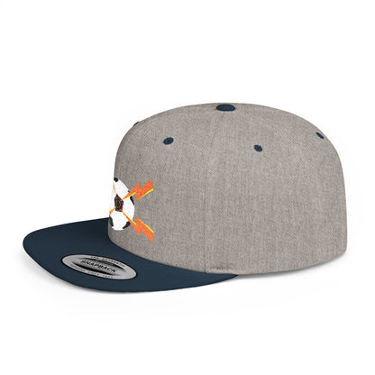 Soccer flat bill snapback hat – adjustable, stylish, and perfect for streetwear, casual outings, festivals, and gifting.