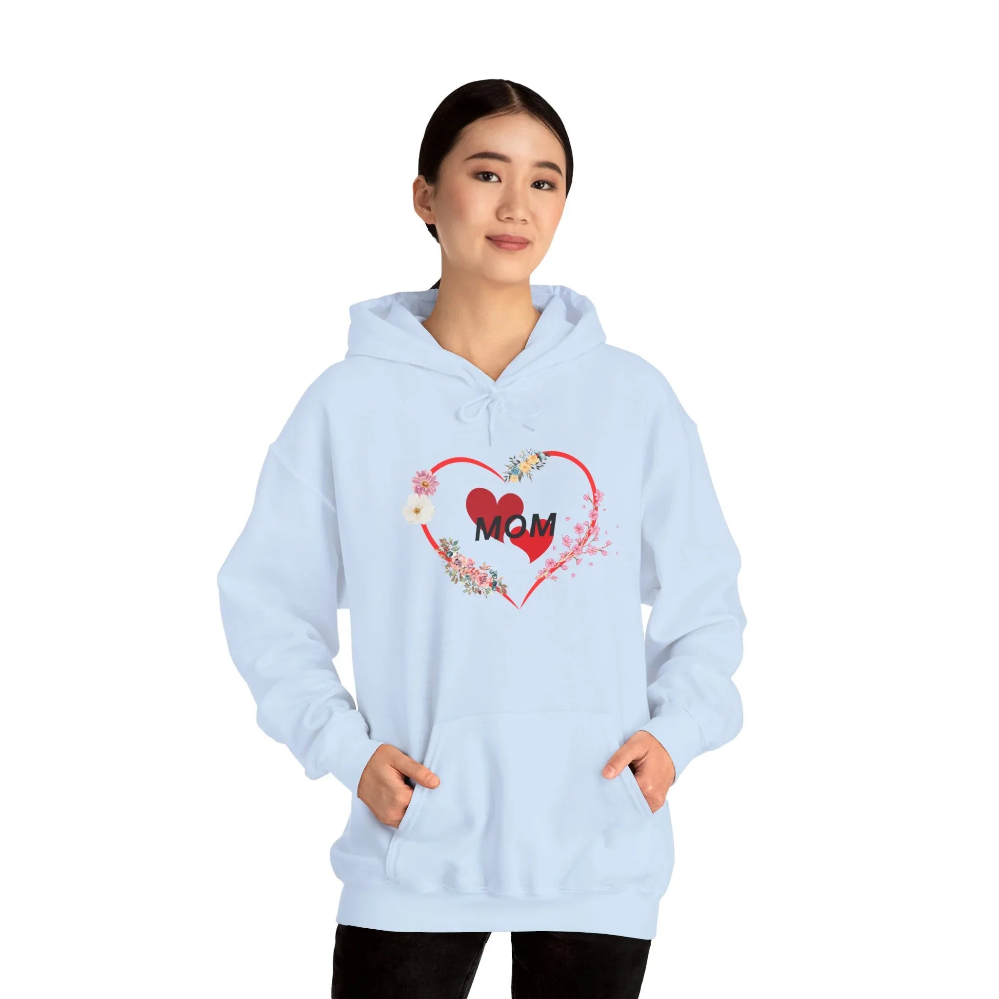 Mom Love Hoodie - Floral Heart Design - Perfect Gift for Mother's Day - RizQ Life 