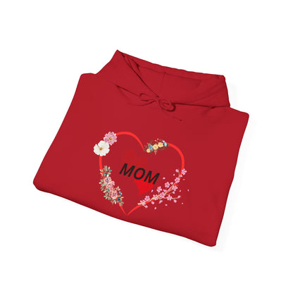 Mom Love Hoodie - Floral Heart Design - Perfect Gift for Mother's Day