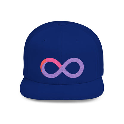 Infinite trendy flat bill snapback cap for adults. Adjustable, durable, and stylish with a classic green undervisor. Perfect gift for birthdays and casual wear.