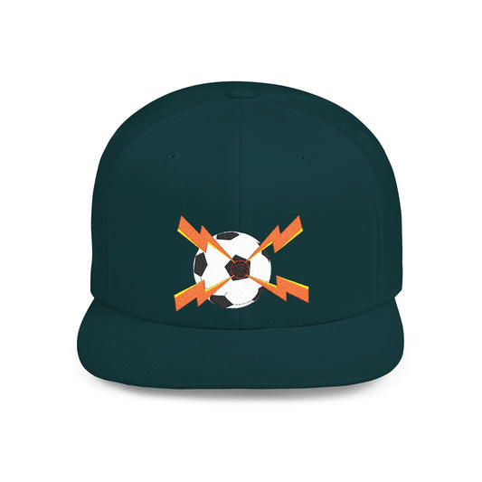 Soccer flat bill snapback hat – adjustable, stylish, and perfect for streetwear, casual outings, festivals, and gifting.