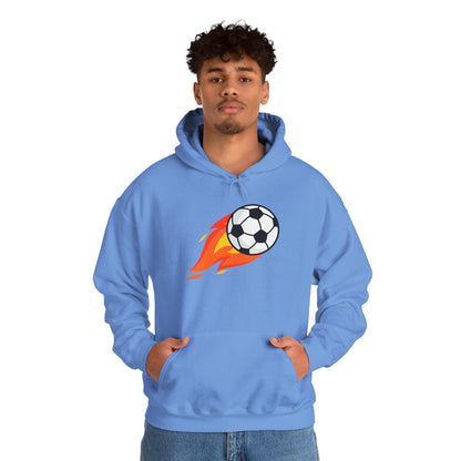 Soccer Fire Ball Hoodie - Men's Heavy Blend Hooded Sweatshirt