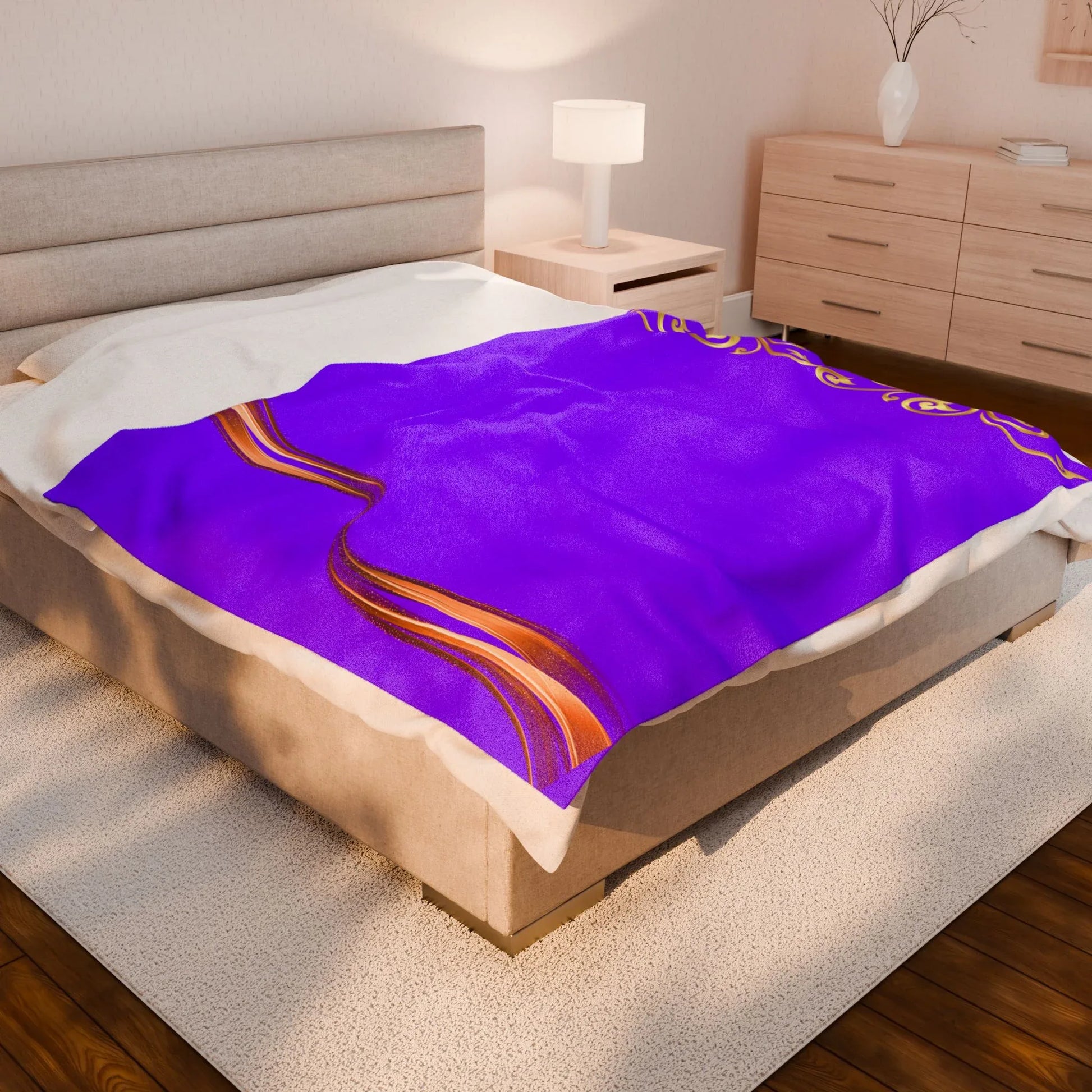 Cozy Velveteen Plush Blanket, Soft Throw for Comfort, Home Decor, Gift for Holidays, Bedroom or Living Room - RizQ Life 